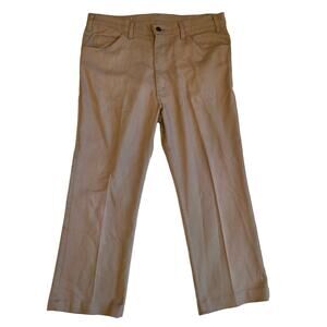Vintage 70s Levis Sta-Prest Khaki Pants Tan Black Tab Twill Slacks 34x26